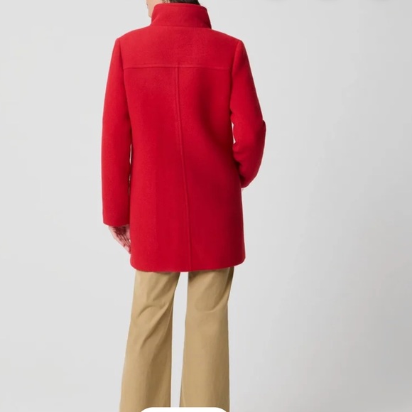 J. Crew Women's Bold Red City Coat Wool Blend - Picture 6 of 13
